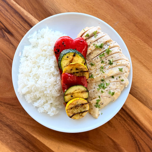 *NEW- Lemon Baked Chicken with Grilled Vegetables