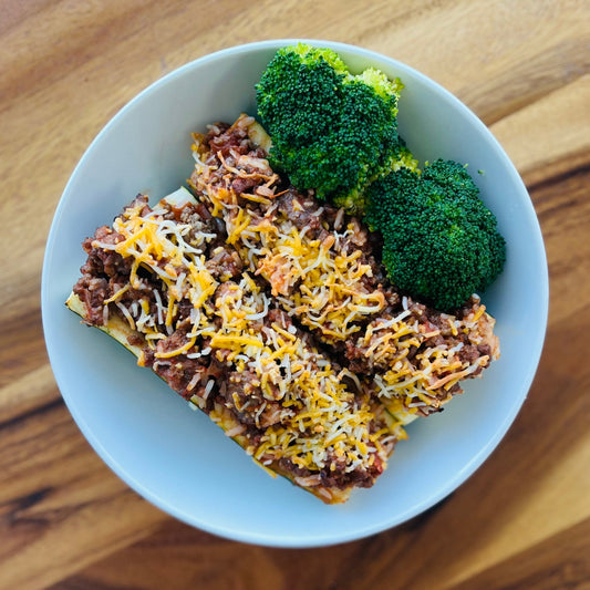 Turkey Stuffed Zucchini Boats